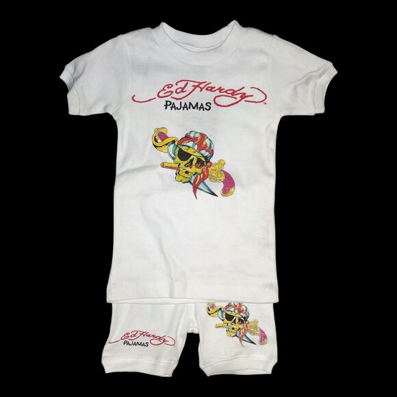 Ed Hardy Other - Ed Hardy Kids Pajamas Size 3/4 Hollywood Edition Skull Dagger NWT